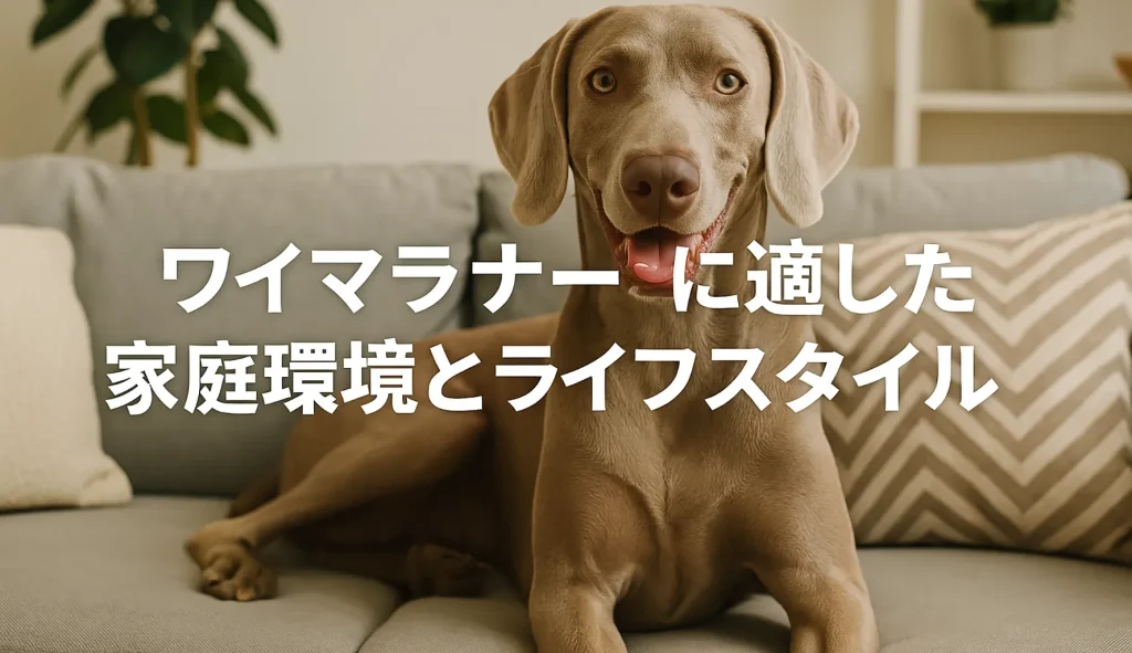 ワイマラナーに適した家庭環境とライフスタイル