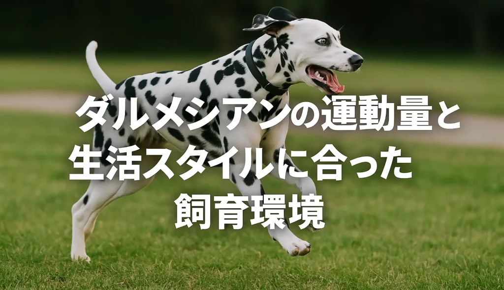 ダルメシアンの運動量と生活スタイルに合った飼育環境
