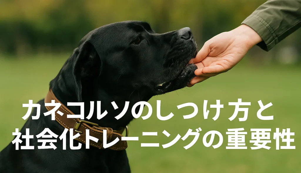 カネコルソのしつけ方と社会化トレーニングの重要性