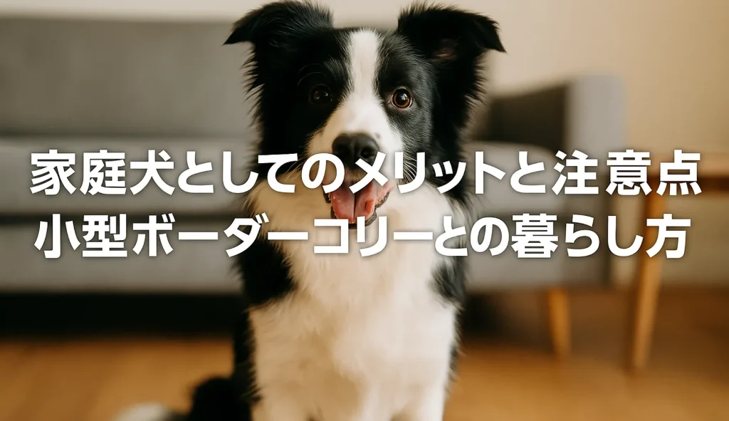 家庭犬としてのメリットと注意点。小型ボーダーコリーとの暮らし方