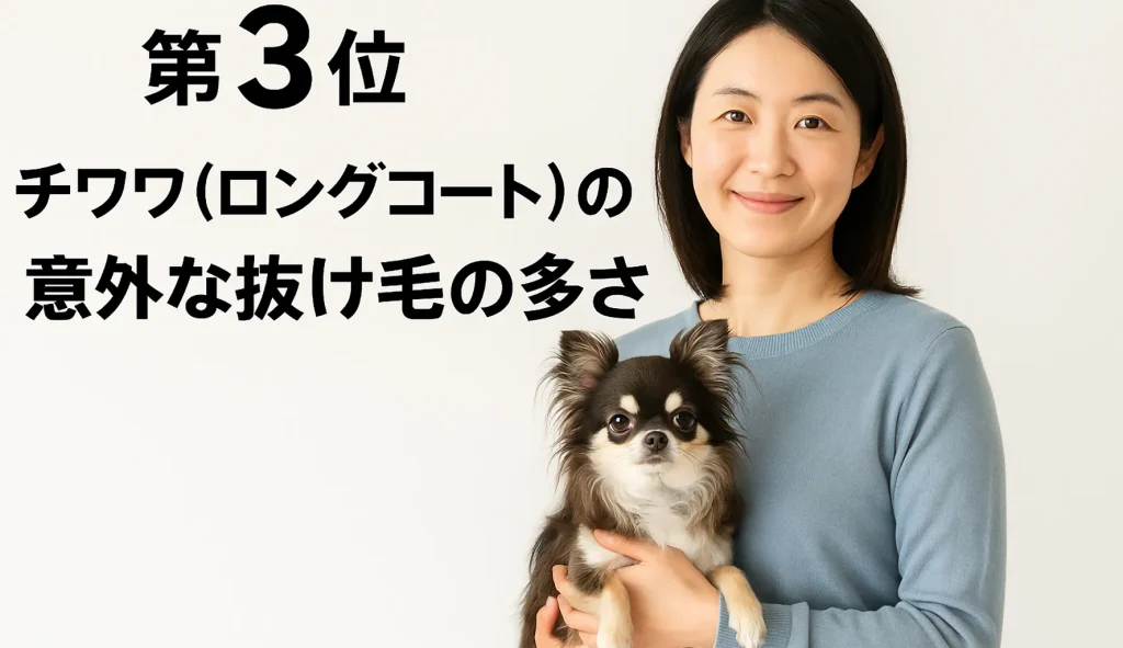 第3位 ― チワワ（ロングコート）の意外な抜け毛の多さ