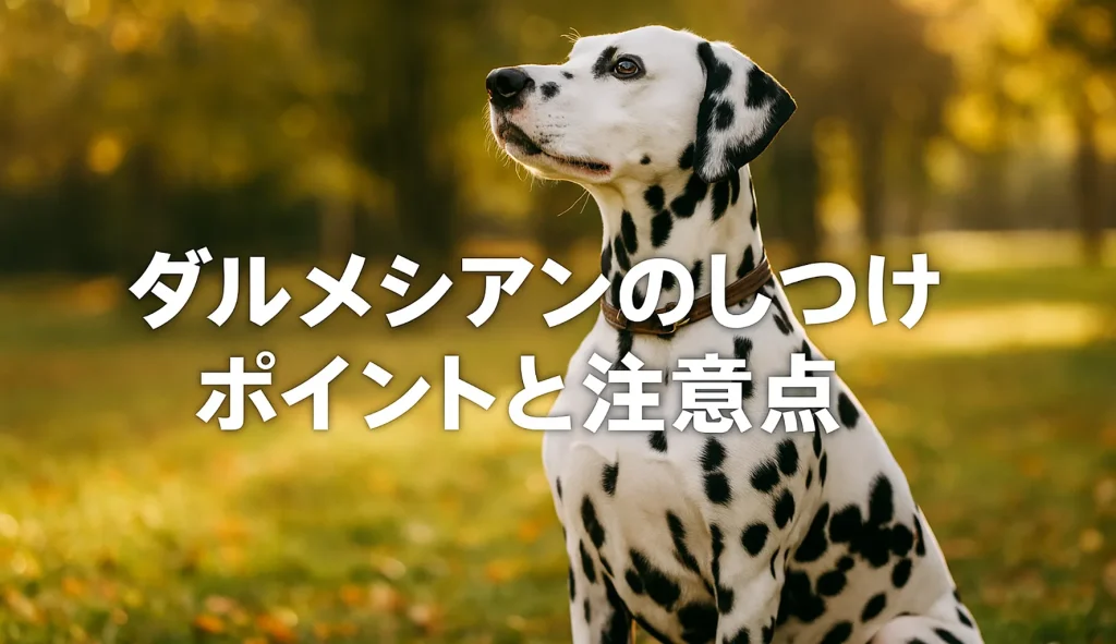 ダルメシアンのしつけのポイントと注意点
