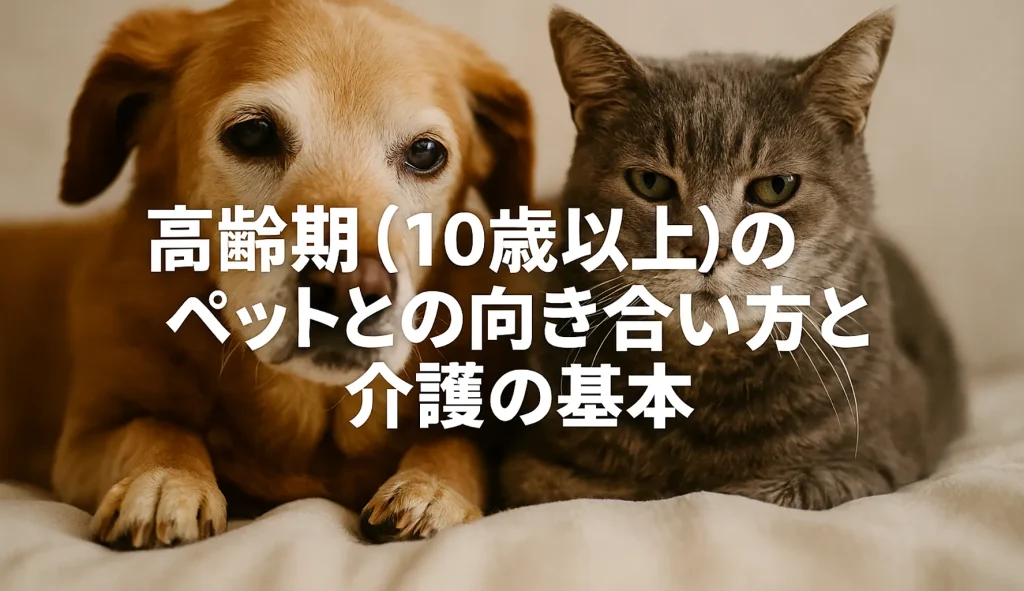 高齢期(10歳以上)のペットとの向き合い方と介護の基本