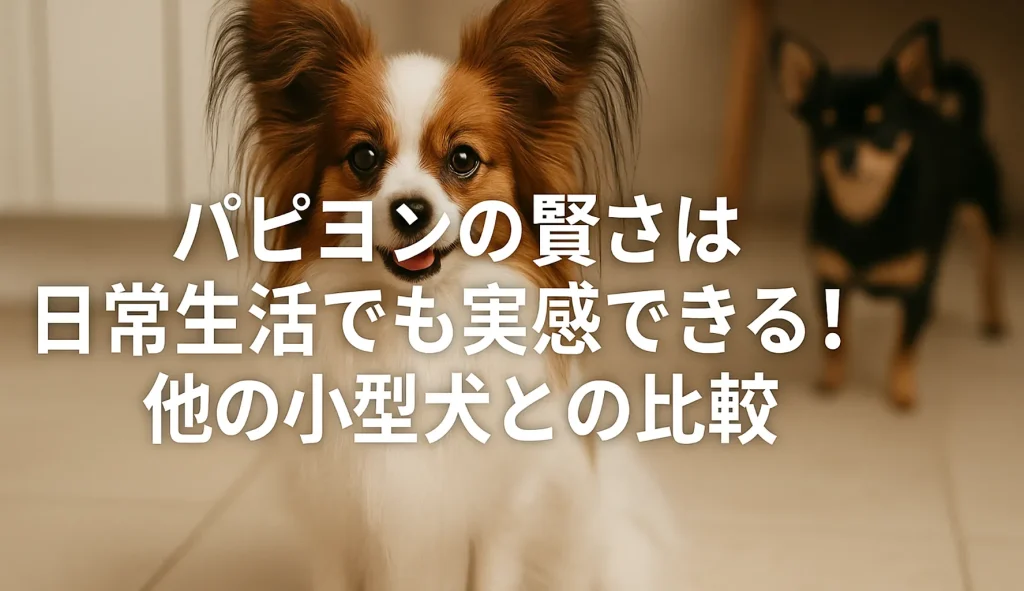 パピヨンの賢さは日常生活でも実感できる!他の小型犬との比較