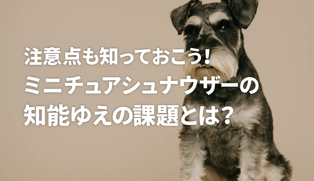 注意点も知っておこう!ミニチュアシュナウザーの知能ゆえの課題とは?