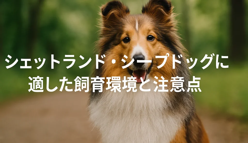 シェットランド・シープドッグに適した飼育環境と注意点