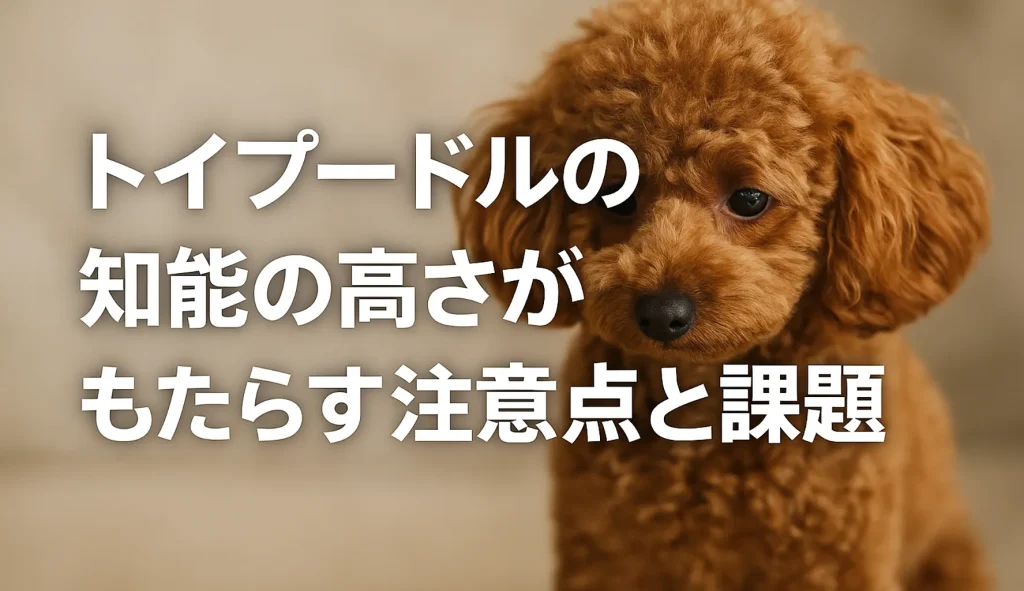 トイプードルの知能の高さがもたらす注意点と課題