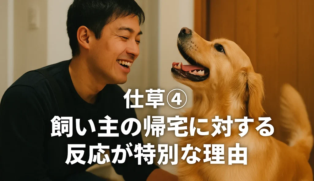 仕草④ 飼い主の帰宅に対する反応が特別な理由