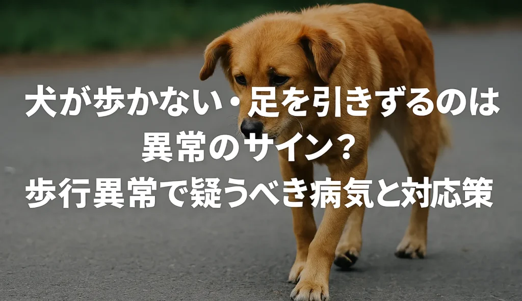 犬が歩かない・足を引きずるのは異常のサイン?歩行異常で疑うべき病気と対応策