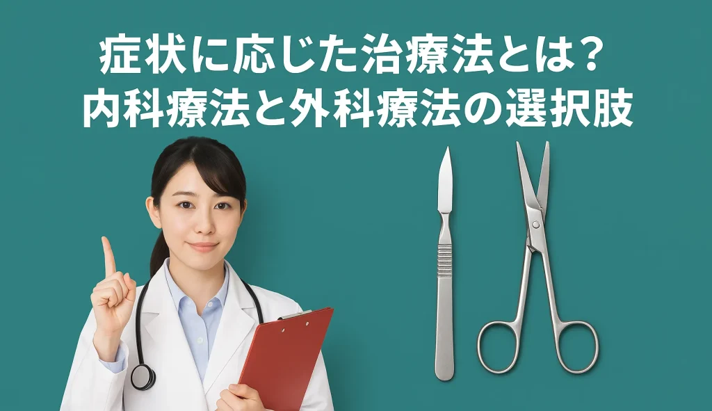 症状に応じた治療法とは?内科療法と外科療法の選択肢