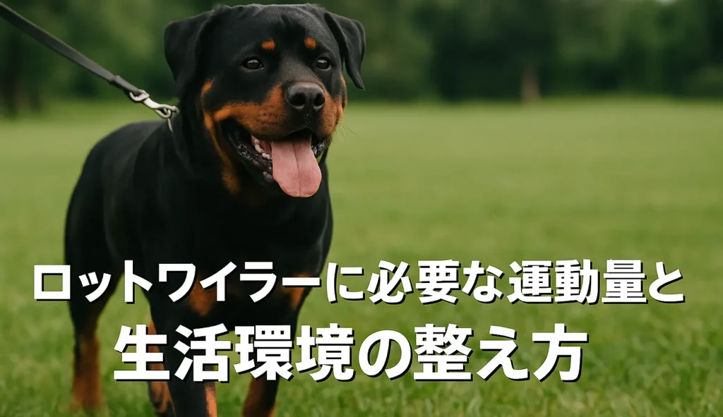 ロットワイラーに必要な運動量と生活環境の整え方