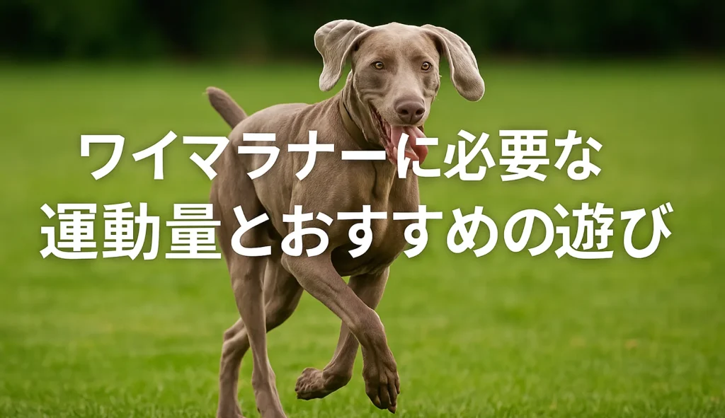 ワイマラナーに必要な運動量とおすすめの遊び方