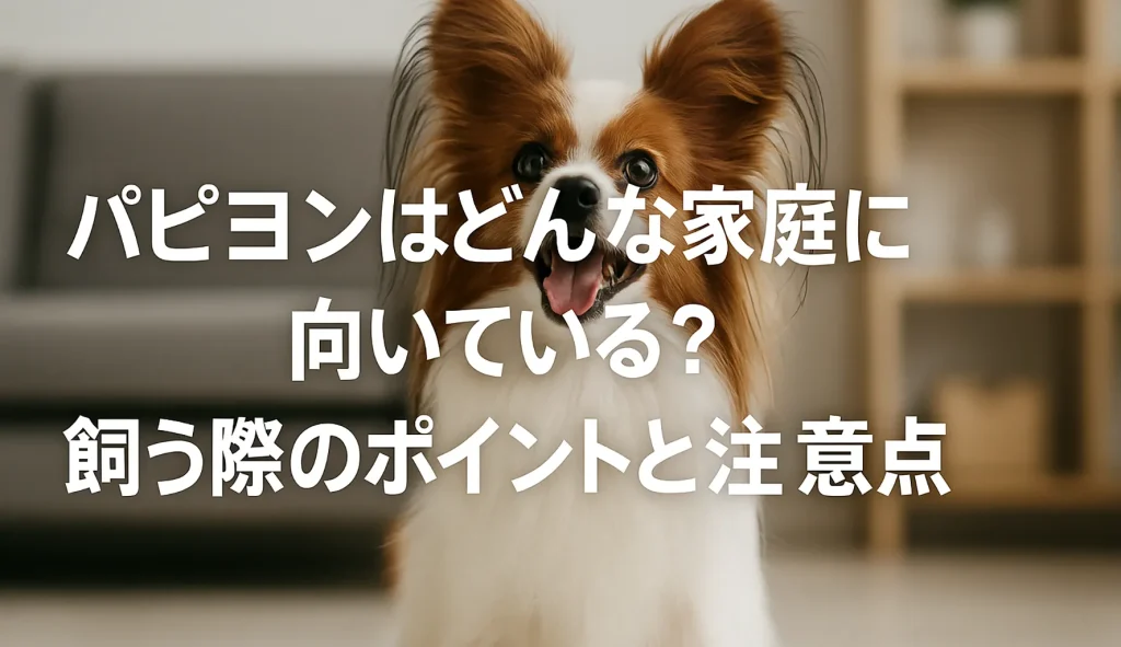 パピヨンはどんな家庭に向いている?飼う際のポイントと注意点