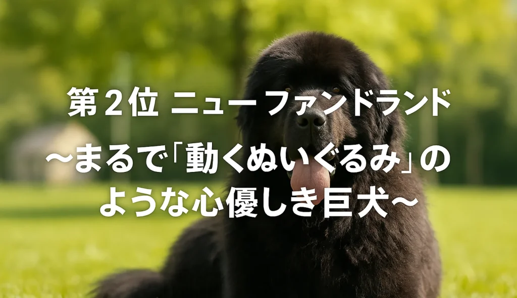 第2位 ニューファンドランド 〜まるで“動くぬいぐるみ”のような心優しき巨犬〜