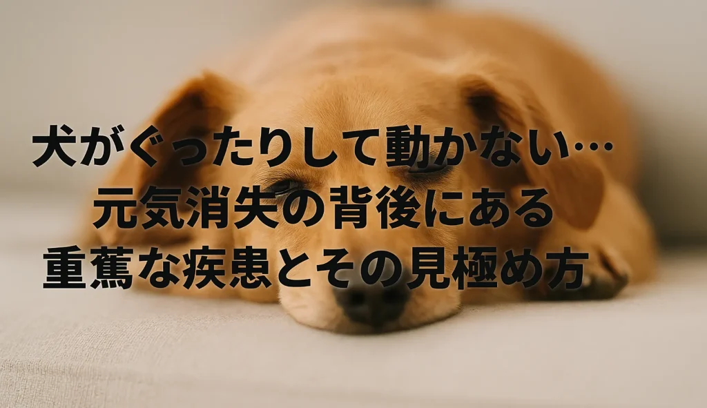 犬がぐったりして動かない…元気消失の背後にある重篤な疾患とその見極め方