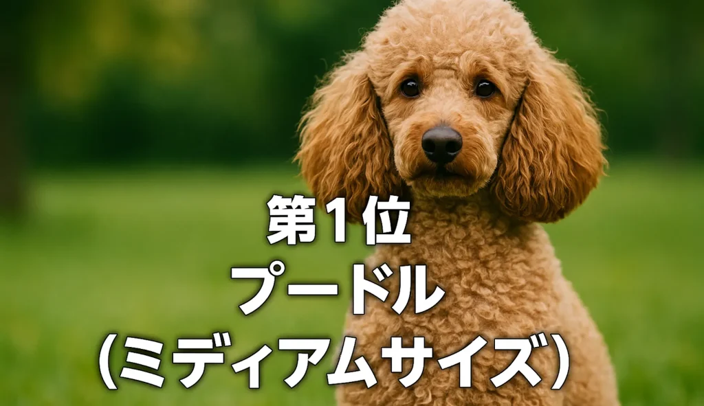 第1位 プードル(ミディアムサイズ)