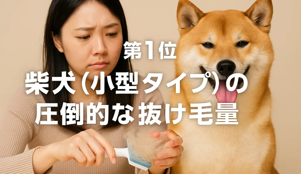 第1位 ― 柴犬（小型タイプ）の圧倒的な抜け毛量