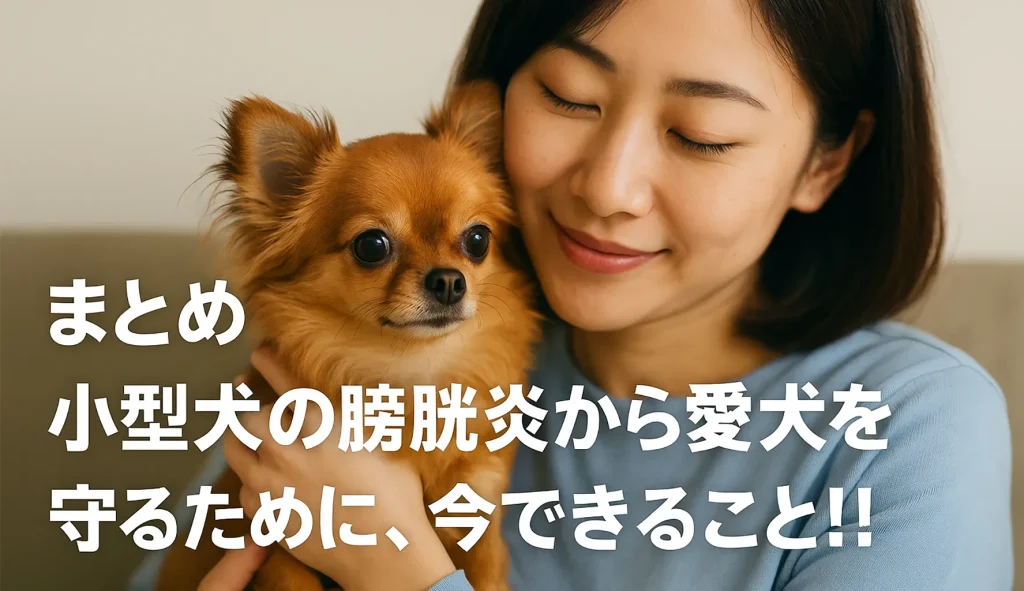 まとめ〜小型犬の膀胱炎から愛犬を守るために、今できること〜