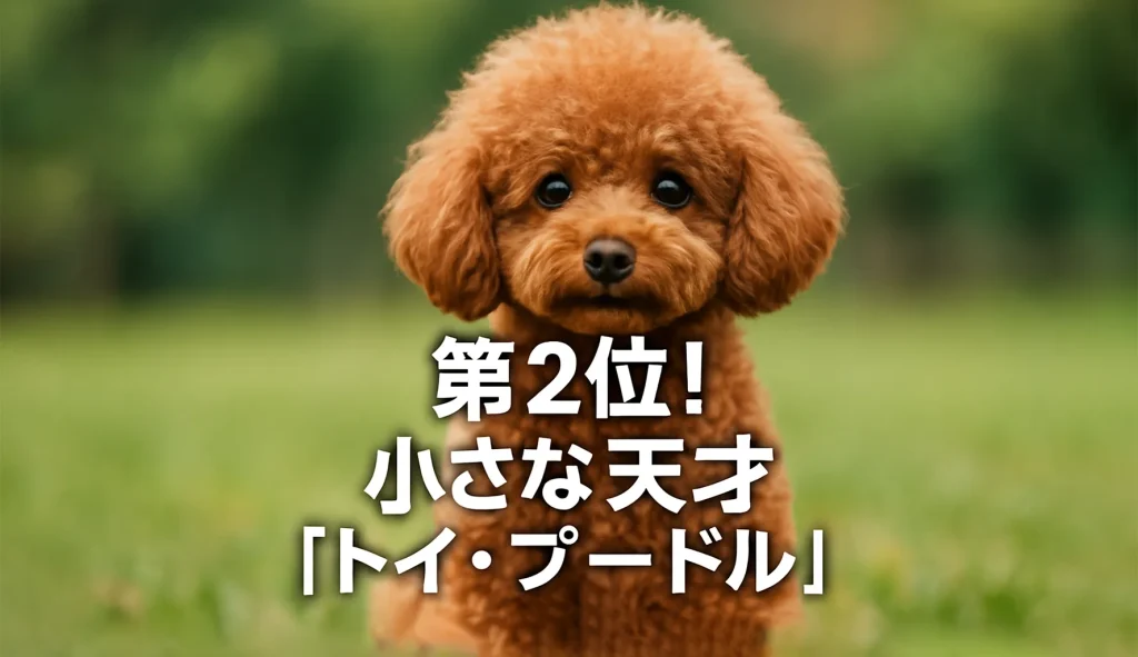 第2位!小さな天才「トイ・プードル」