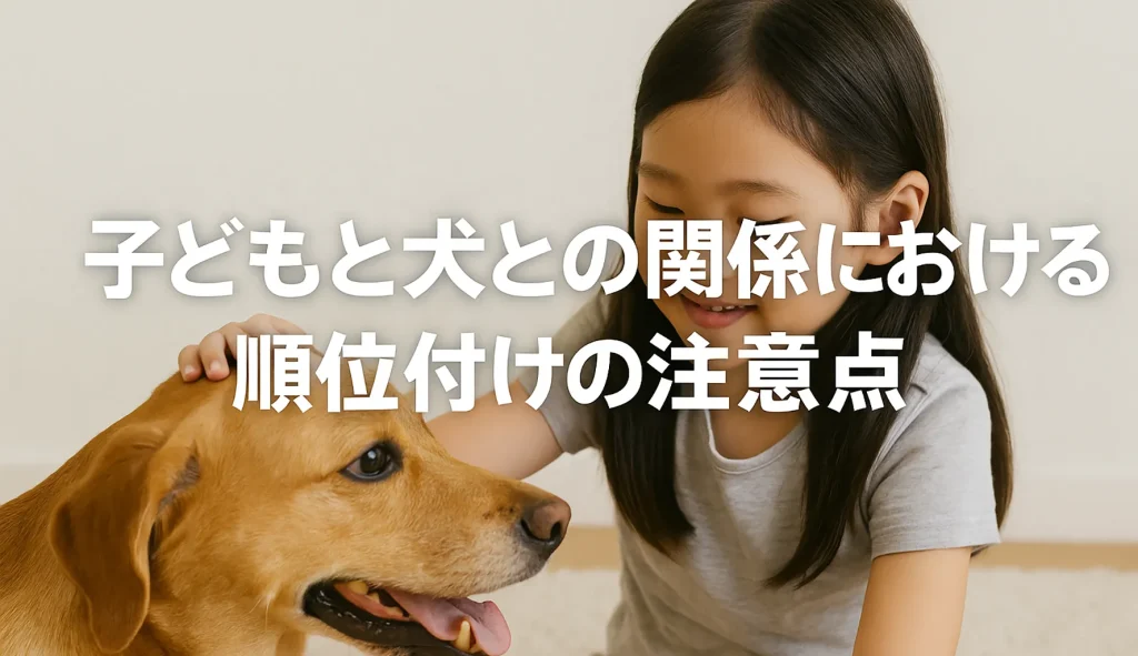 子どもと犬との関係における順位付けの注意点