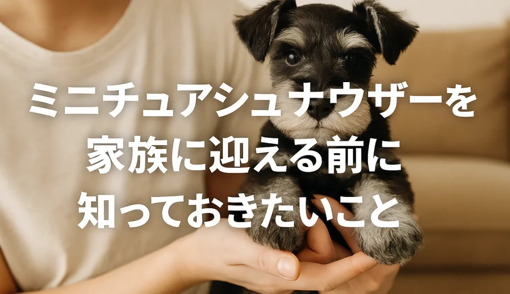 ミニチュアシュナウザーを家族に迎える前に知っておきたいこと
