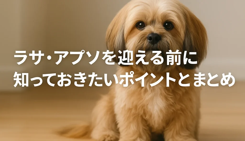 ラサ・アプソを迎える前に知っておきたいポイントとまとめ