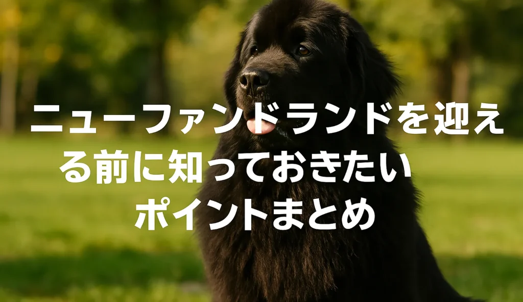ニューファンドランドを迎える前に知っておきたいポイントまとめ