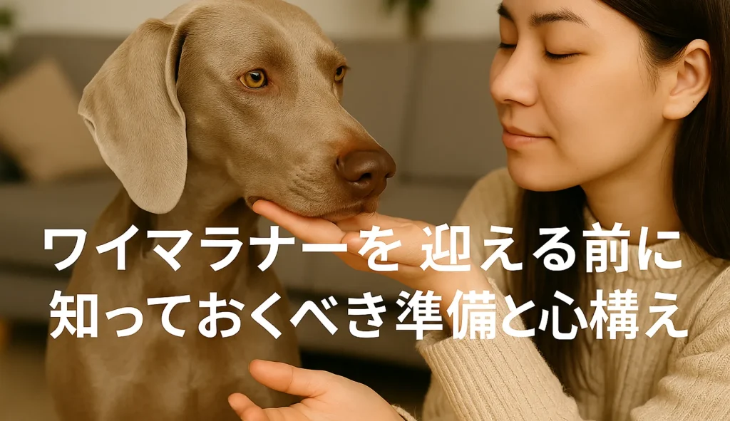 ワイマラナーを迎える前に知っておくべき準備と心構え