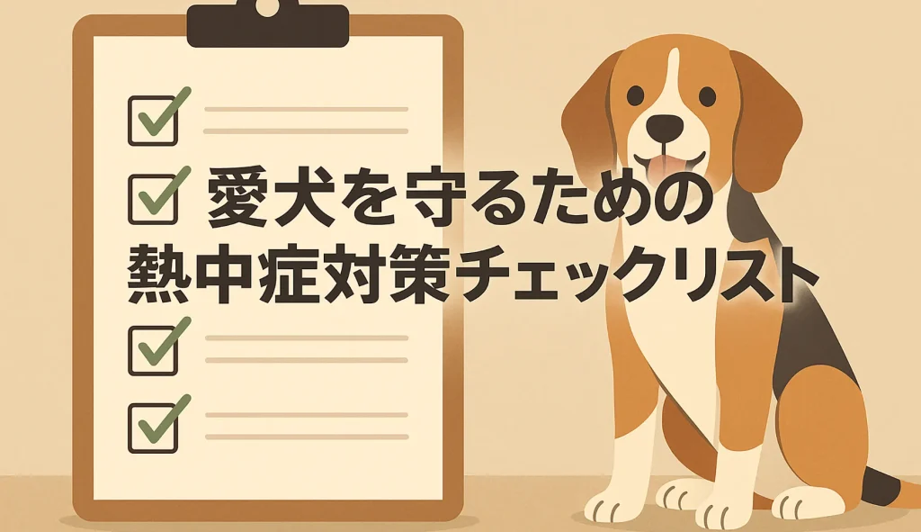 愛犬を守るための熱中症対策チェックリスト