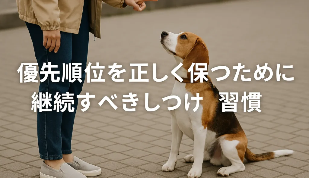 優先順位を正しく保つために継続すべきしつけ習慣