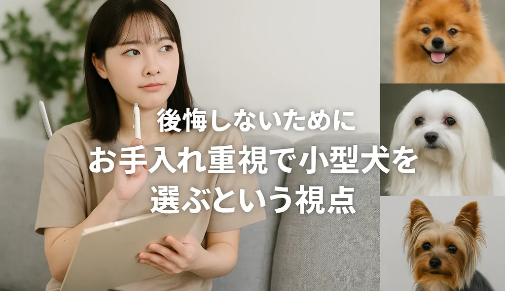 後悔しないために。お手入れ重視で小型犬を選ぶという視点