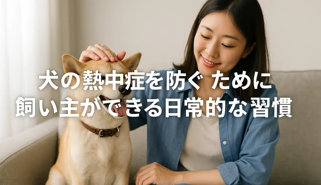 犬の熱中症を防ぐために飼い主ができる日常的な習慣