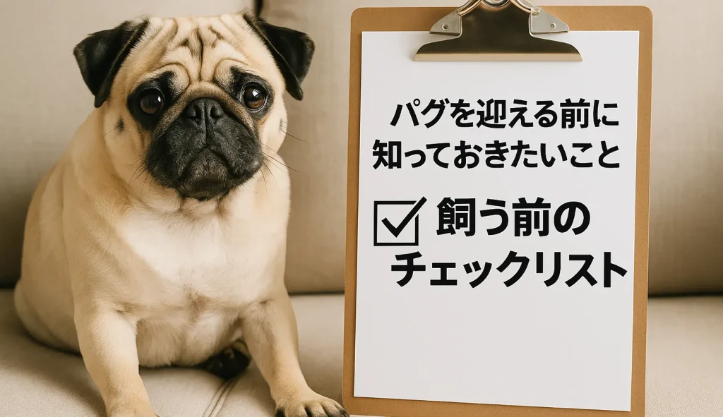 パグを迎える前に知っておきたいこと|飼う前のチェックリスト