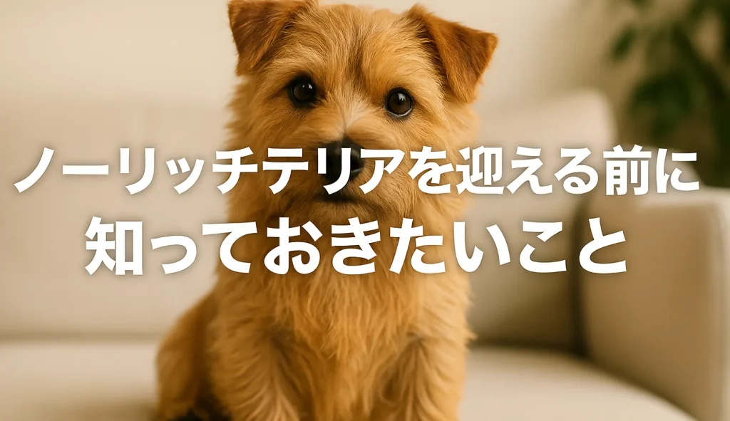 ノーリッチテリアを迎える前に知っておきたいこと