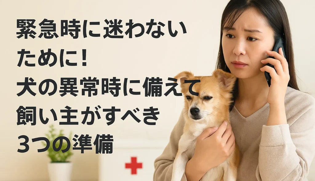 緊急時に迷わないために!犬の異常時に備えて飼い主がすべき3つの準備