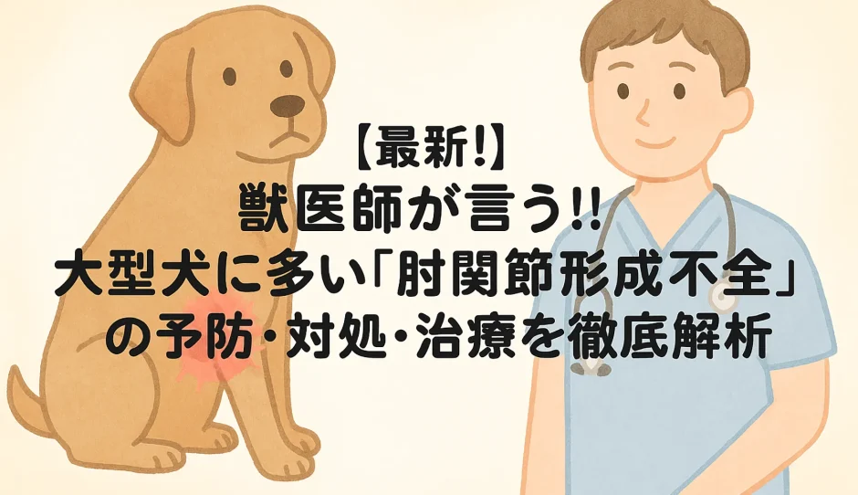 最新】獣医師が言う!!大型犬に多い「肘関節形成不全」の予防･対処･治療を徹底解析