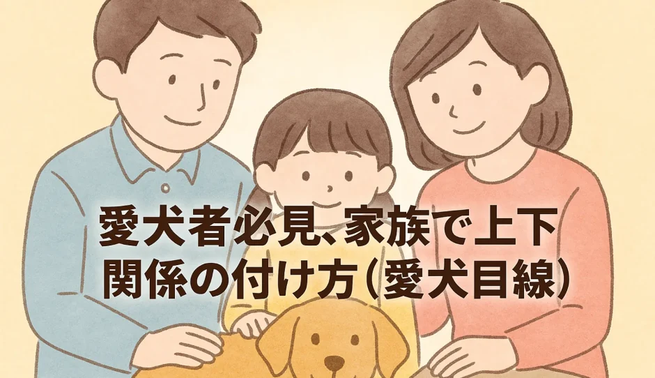 愛犬者必見、家族で上下関係の付け方(愛犬目線)