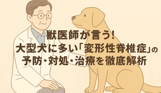 【最新】獣医師が言う!!大型犬に多い「変形性脊椎症」の予防･対処･治療を徹底解析