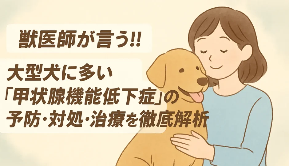 【最新】獣医師が言う!!大型犬に多い「甲状腺機能低下症」の予防･対処･治療を徹底解析