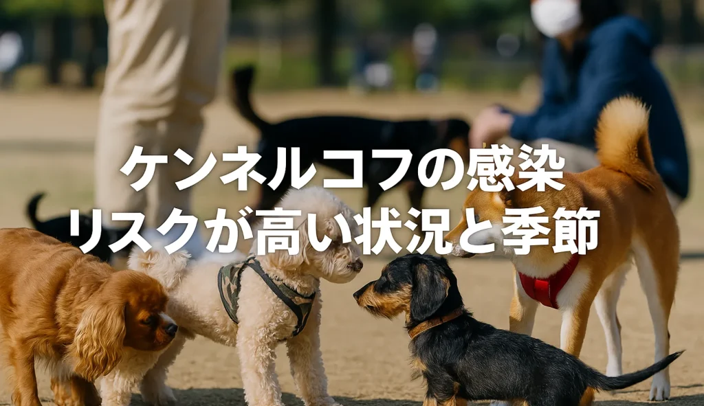 ケンネルコフの感染リスクが高い状況と季節
