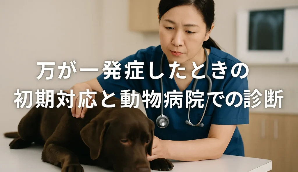 万が一発症したときの初期対応と動物病院での診断