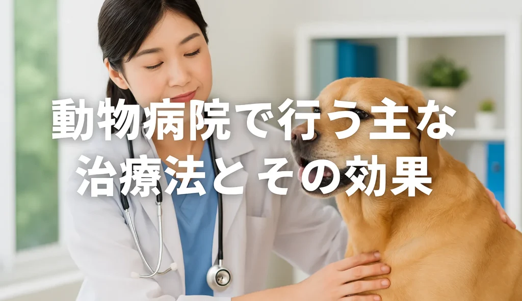 動物病院で行う主な治療法とその効果