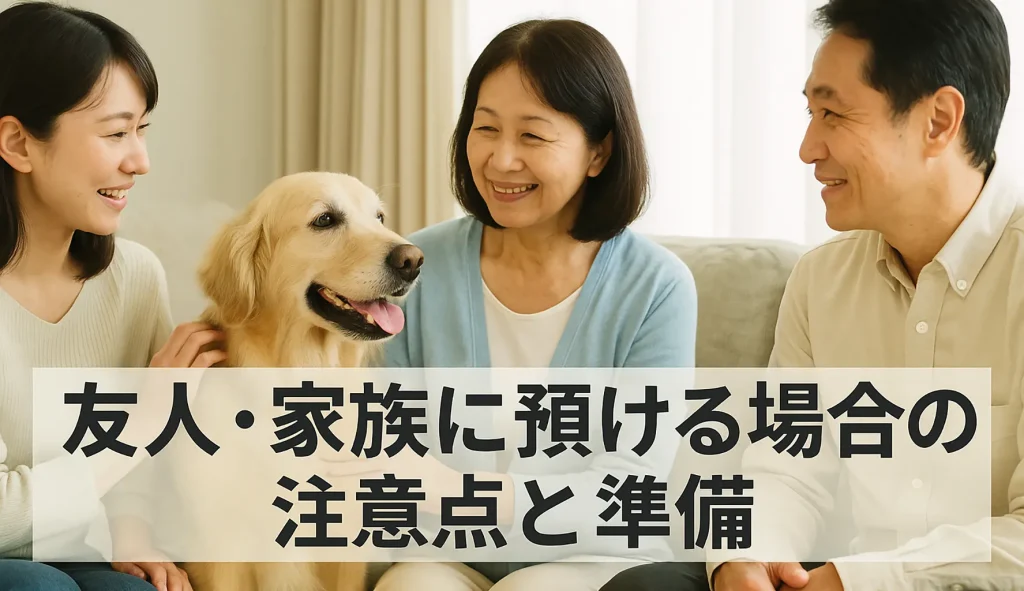 友人・家族に預ける場合の注意点と準備