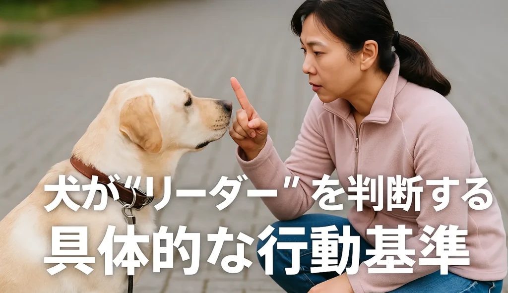 犬が“リーダー”を判断する具体的な行動基準