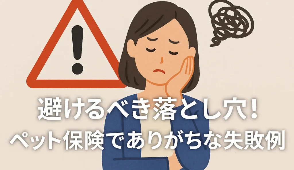 避けるべき落とし穴!ペット保険でありがちな失敗例