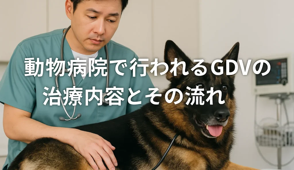 動物病院で行われるGDVの治療内容とその流れ