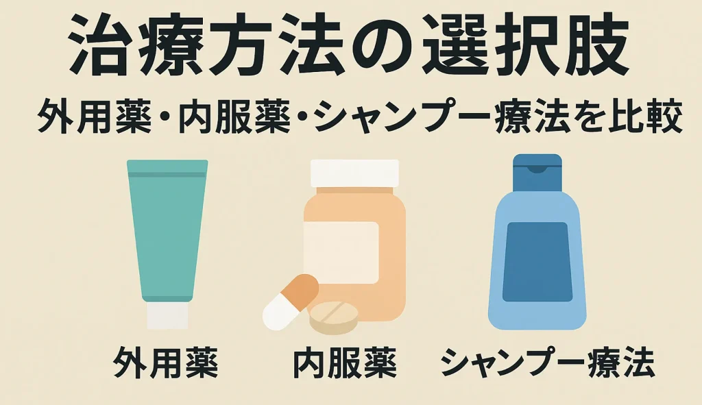 治療方法の選択肢〜外用薬・内服薬・シャンプー療法を比較〜