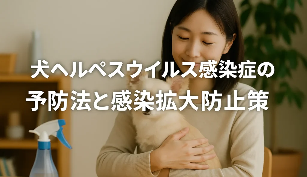 犬ヘルペスウイルス感染症の予防法と感染拡大防止策
