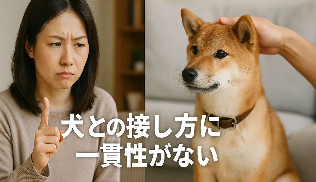 犬との接し方に一貫性がない