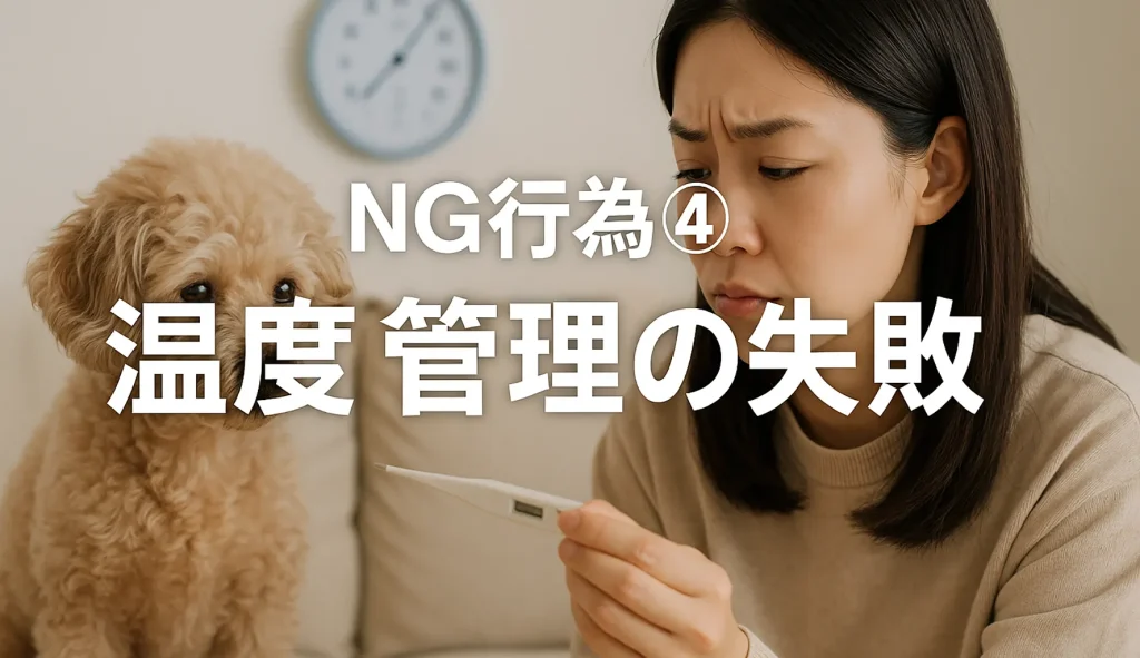 NG行為④ 温度管理の失敗
